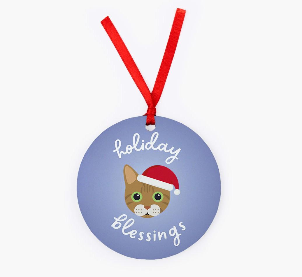 Holiday Blessings: Personalised {breedCommonName} Christmas Decoration