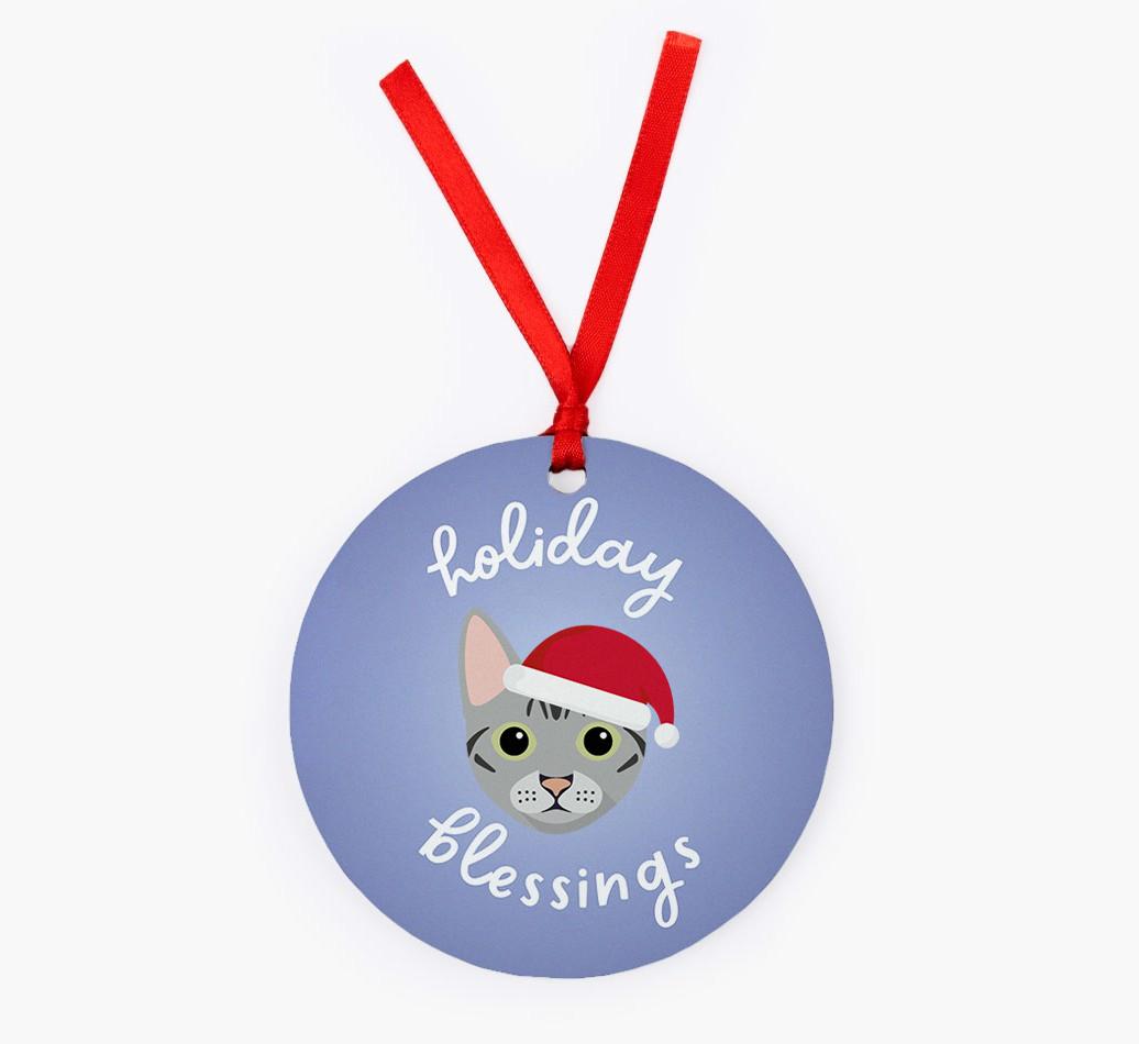 Holiday Blessings: Personalised {breedCommonName} Christmas Decoration
