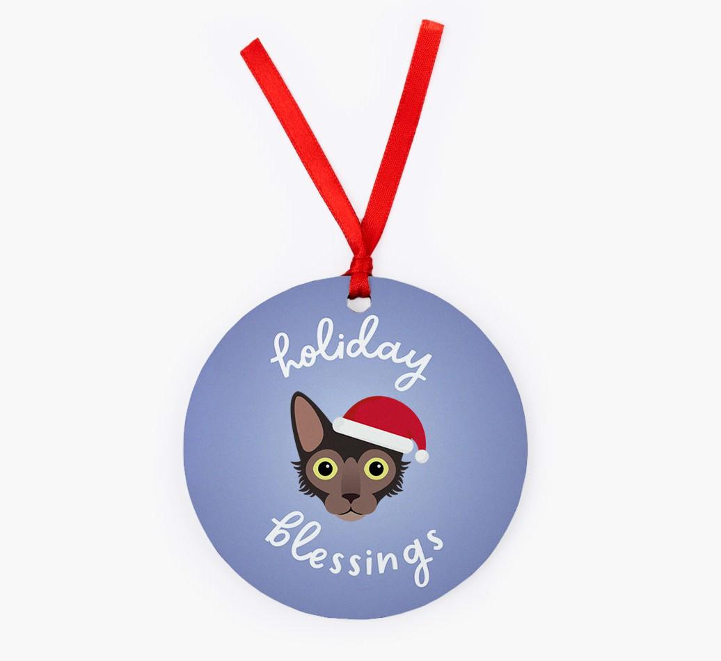 Holiday Blessings: Personalised {breedCommonName} Christmas Decoration