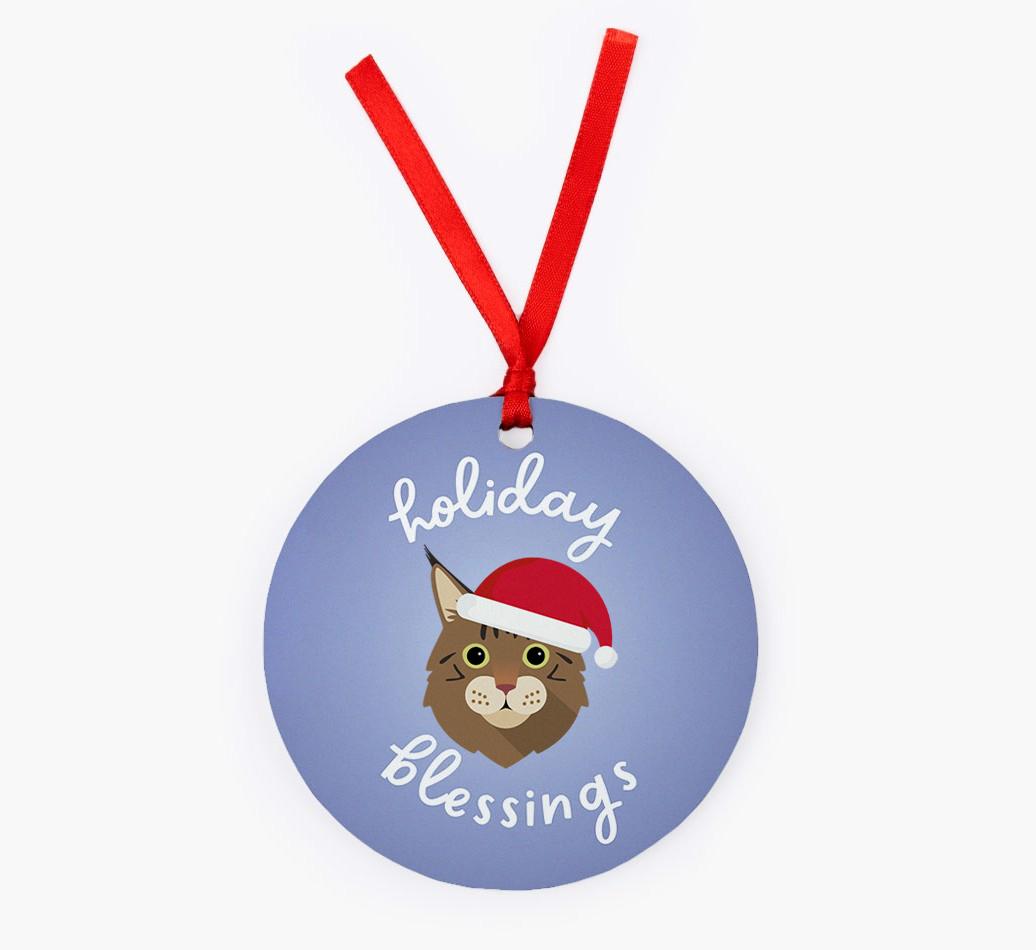 Holiday Blessings: Personalised {breedCommonName} Christmas Decoration