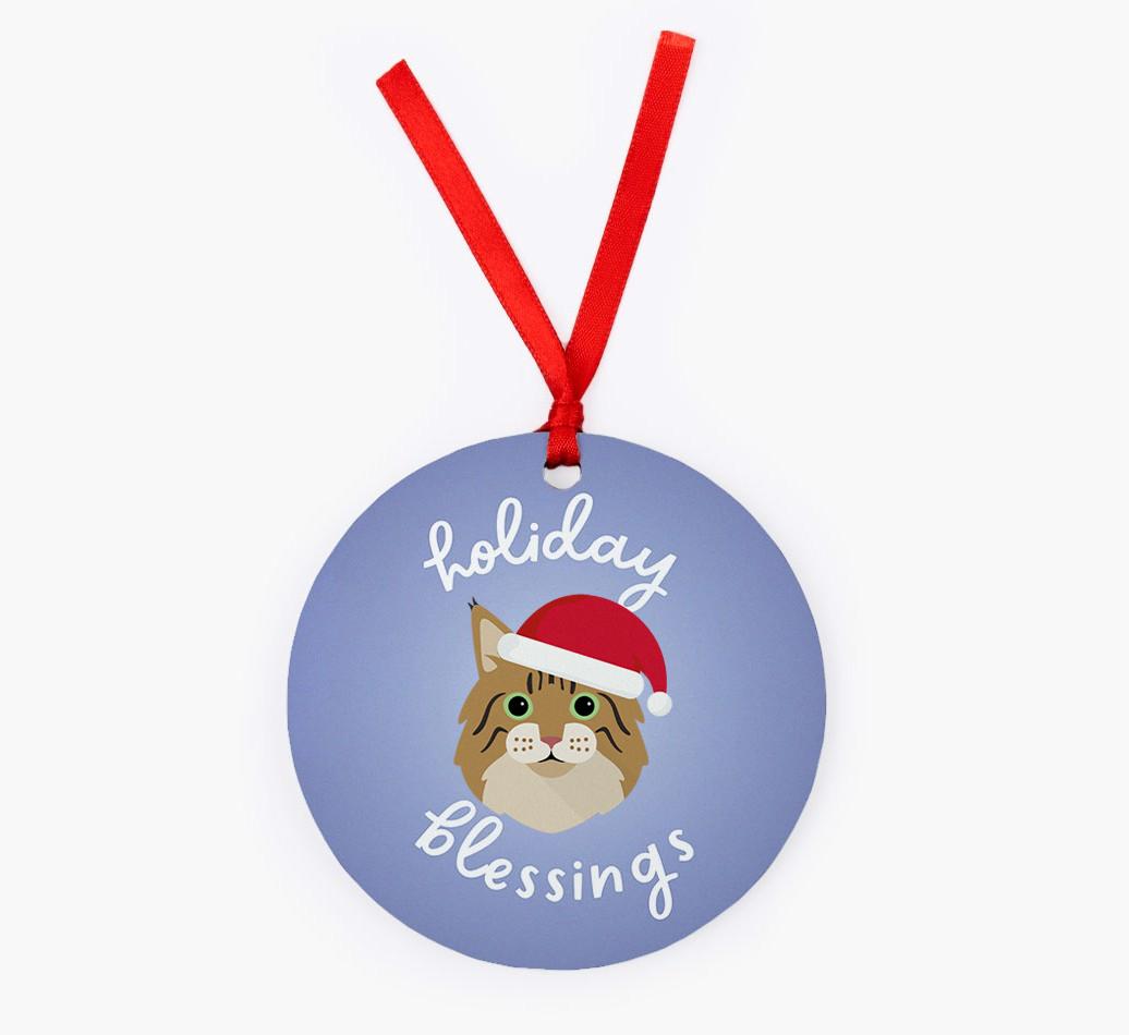 Holiday Blessings: Personalised {breedCommonName} Christmas Decoration