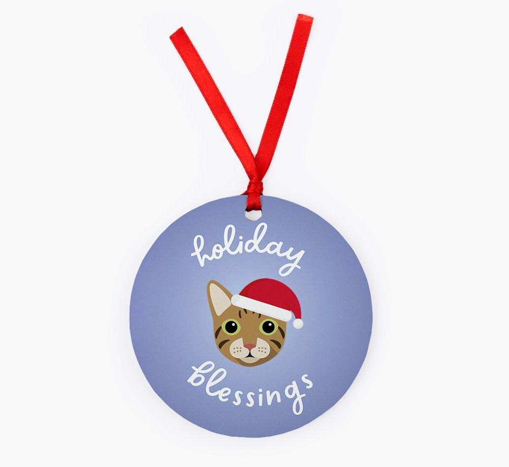Holiday Blessings: Personalised {breedCommonName} Christmas Decoration