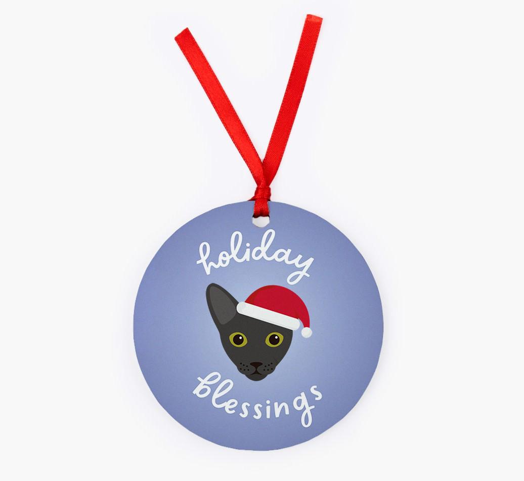 Holiday Blessings: Personalised {breedCommonName} Christmas Decoration