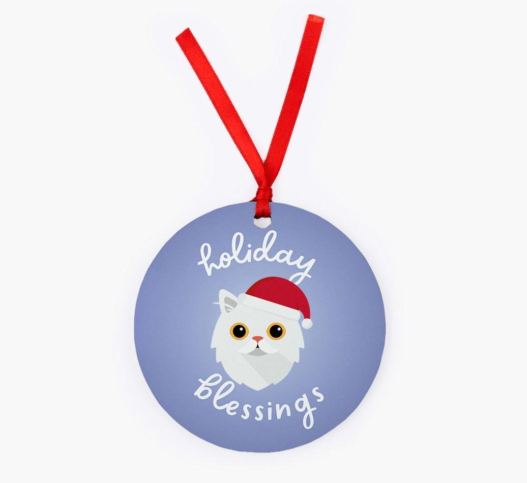 Holiday Blessings: Personalised {breedCommonName} Christmas Decoration