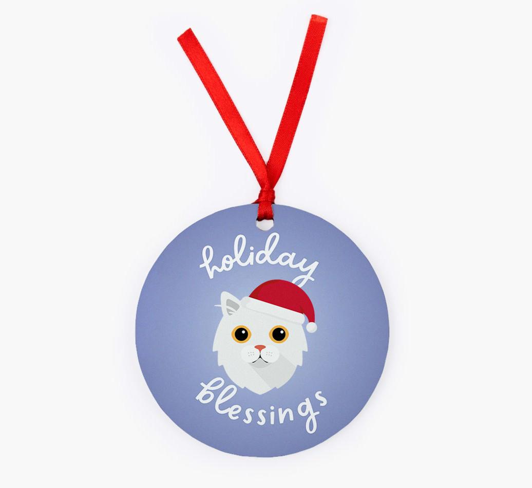Holiday Blessings: Personalised {breedCommonName} Christmas Decoration