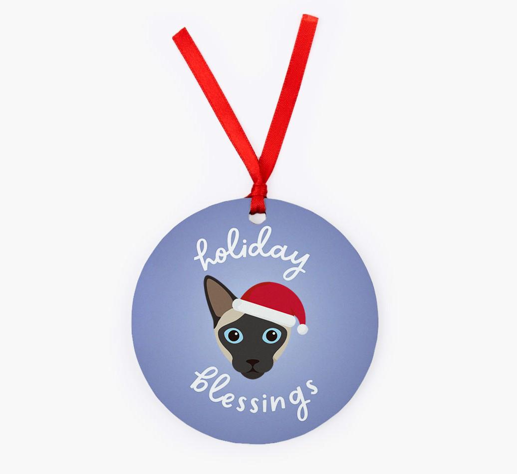 Holiday Blessings: Personalised {breedCommonName} Christmas Decoration