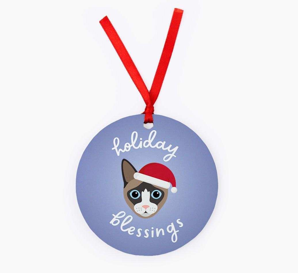Holiday Blessings: Personalised {breedCommonName} Christmas Decoration