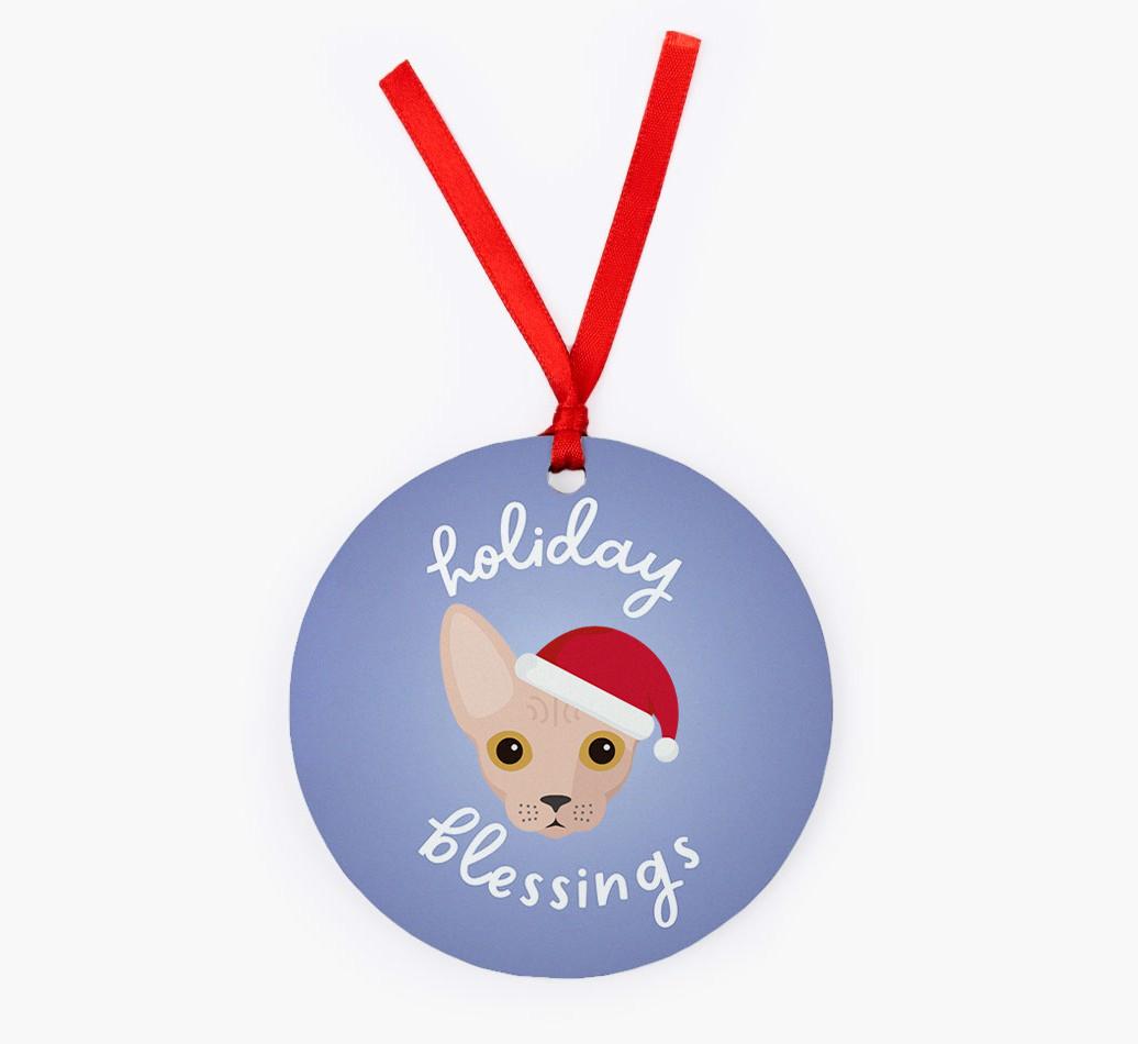Holiday Blessings: Personalised {breedCommonName} Christmas Decoration