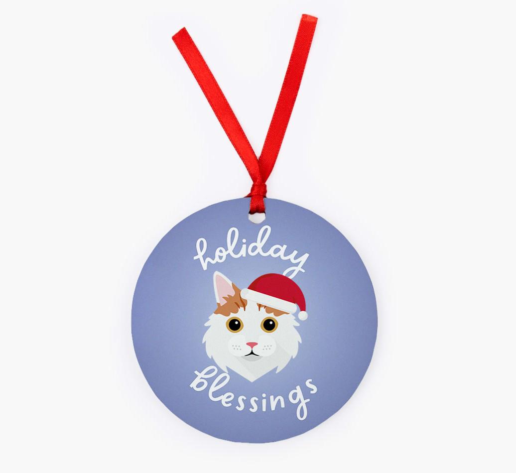Holiday Blessings: Personalised {breedCommonName} Christmas Decoration