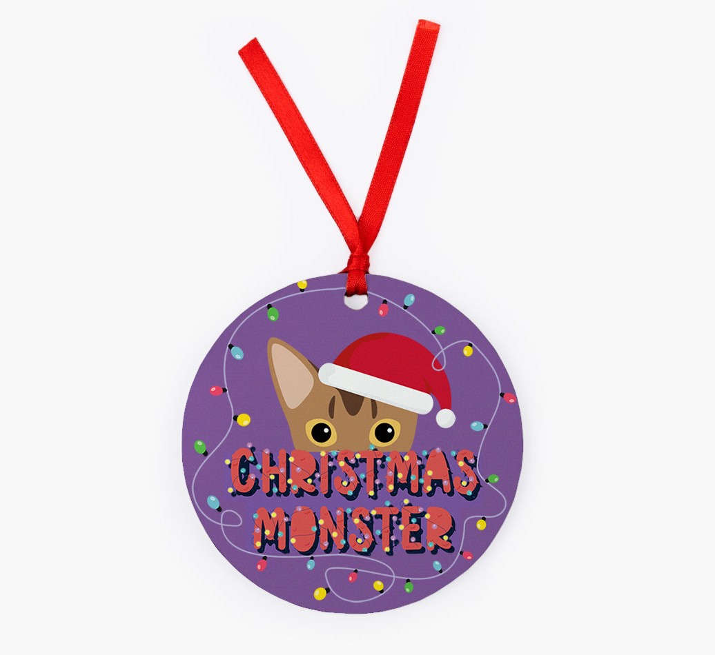 Christmas Monster: Personalized {breedCommonName} Christmas Decoration