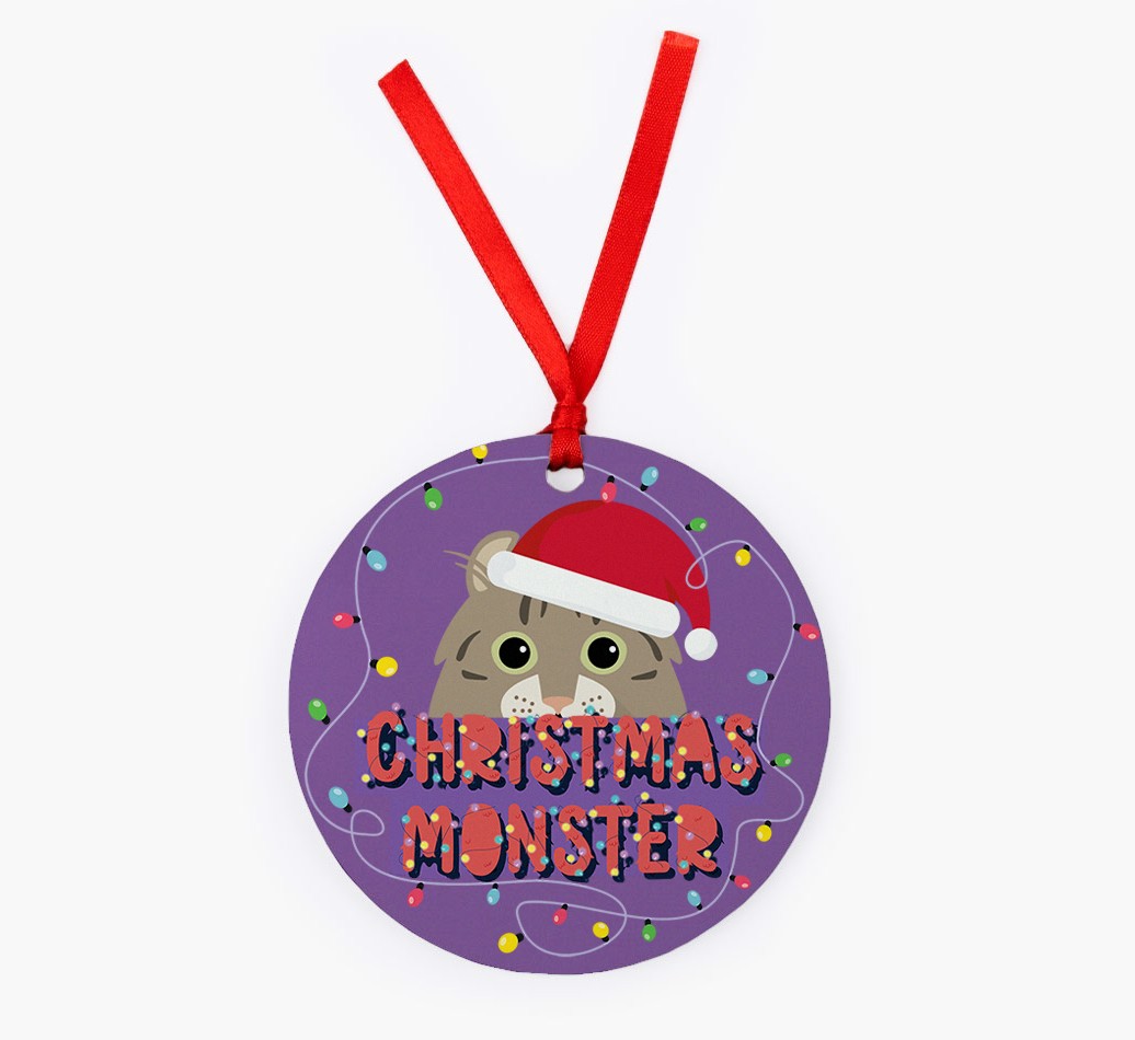 Christmas Monster: Personalised {breedCommonName} Christmas Decoration