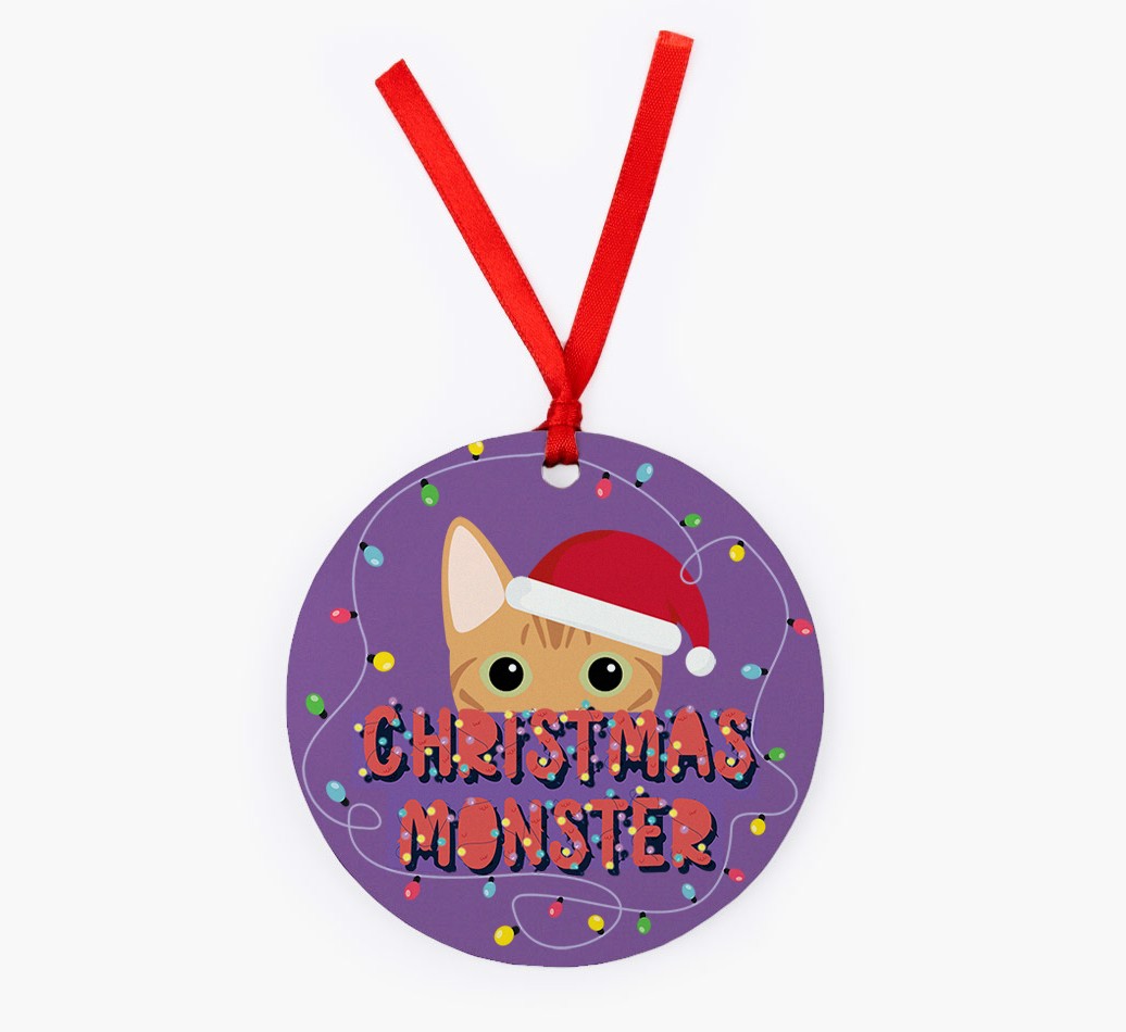 Christmas Monster: Personalized {breedCommonName} Christmas Decoration