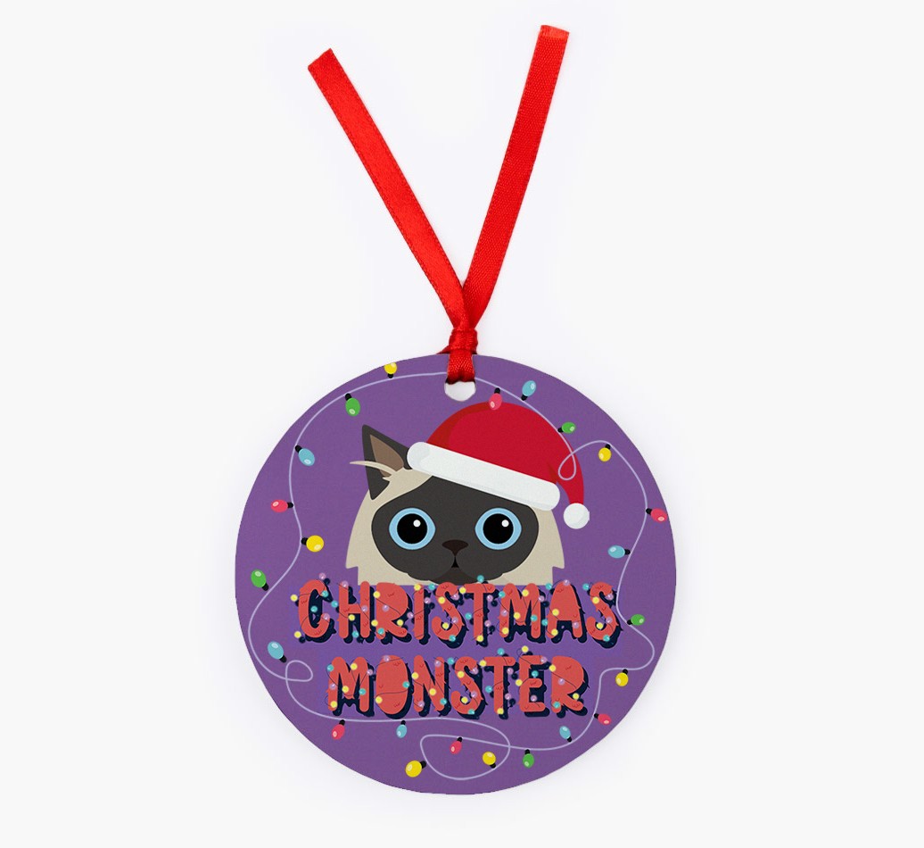 Christmas Monster: Personalised {breedCommonName} Christmas Decoration