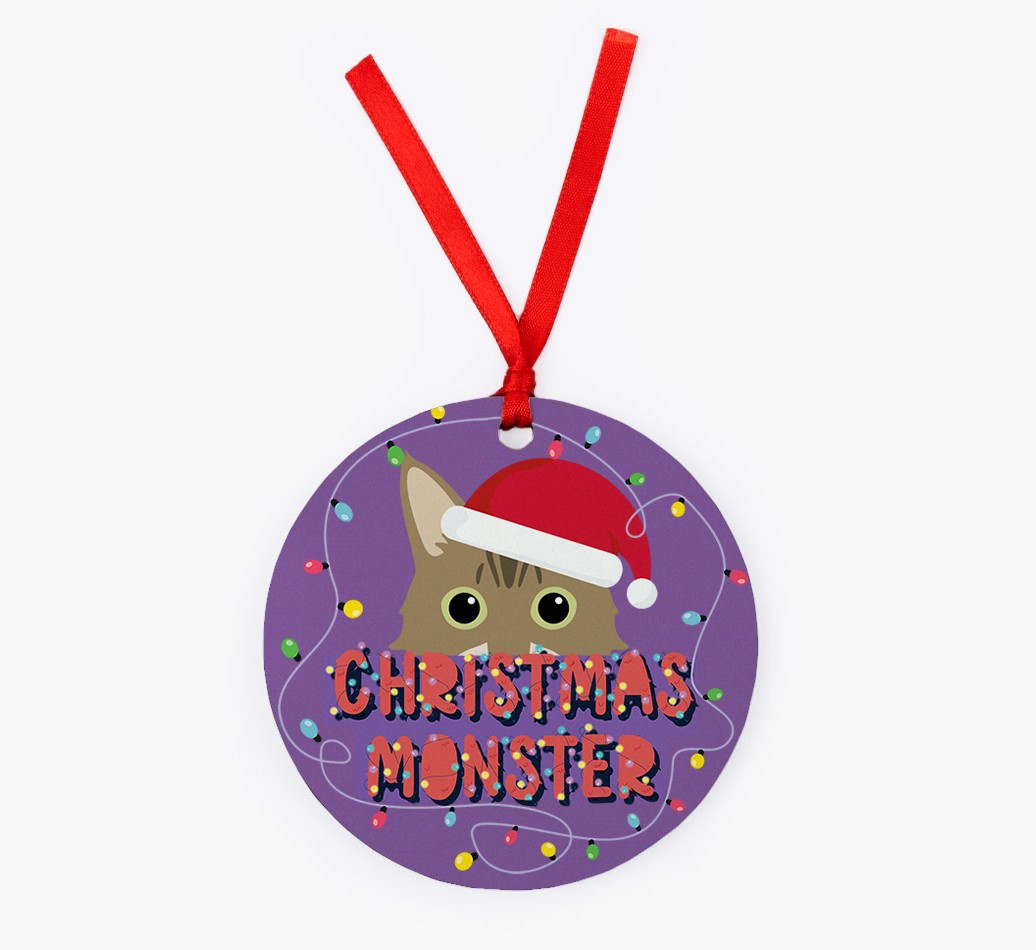 Christmas Monster: Personalised {breedCommonName} Christmas Decoration