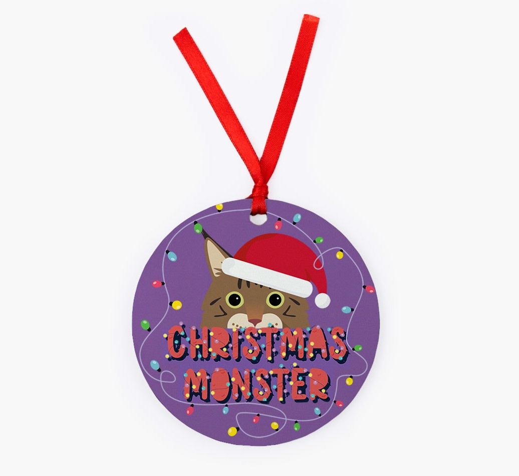 Christmas Monster: Personalised {breedCommonName} Christmas Decoration