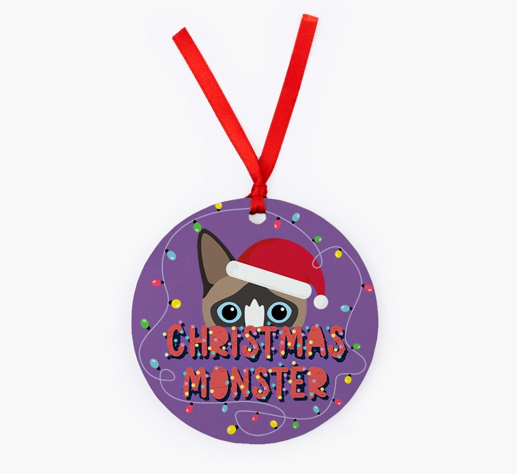 Christmas Monster: Personalised {breedCommonName} Christmas Decoration