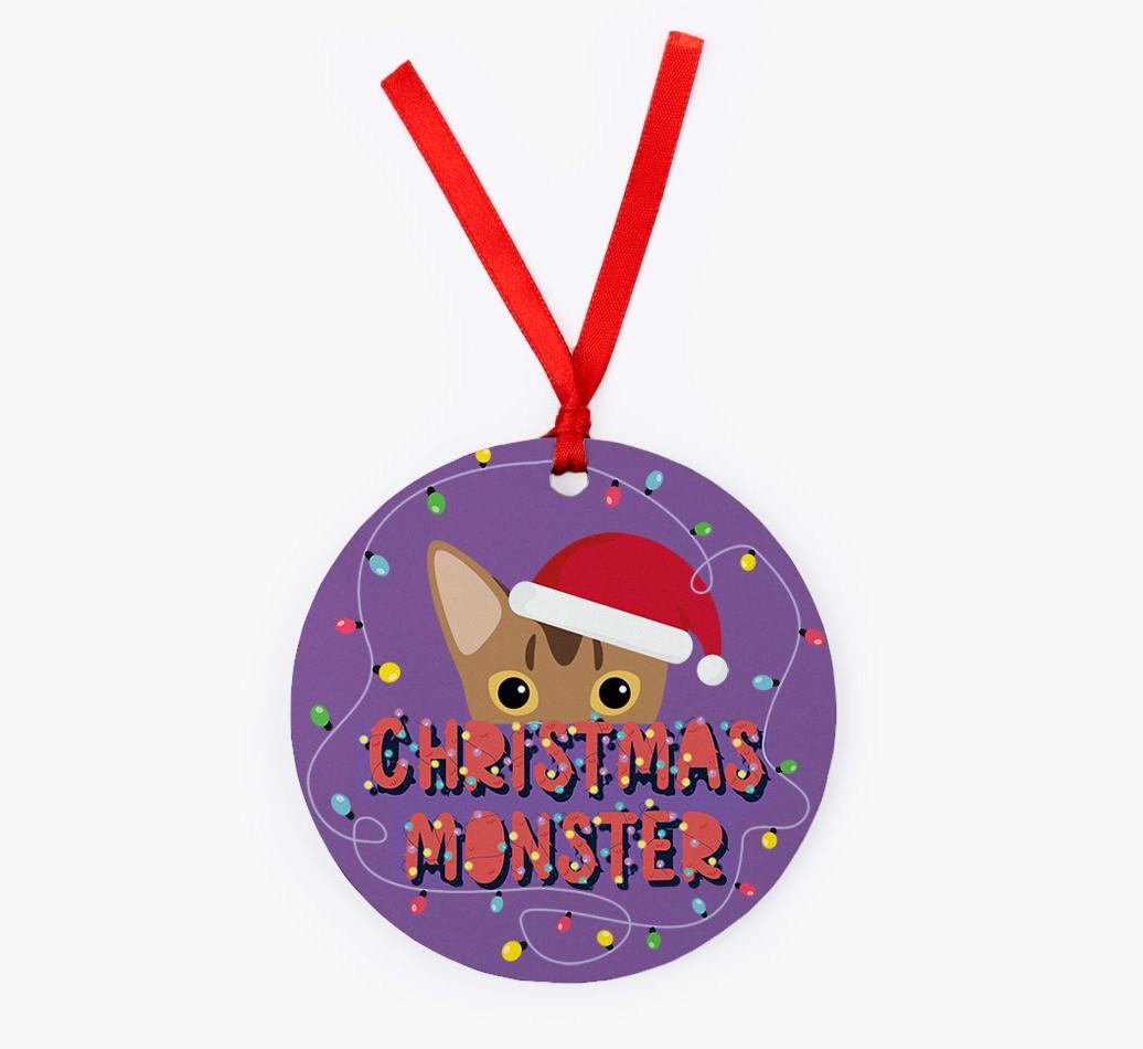 Christmas Monster: Personalised {breedCommonName} Christmas Decoration