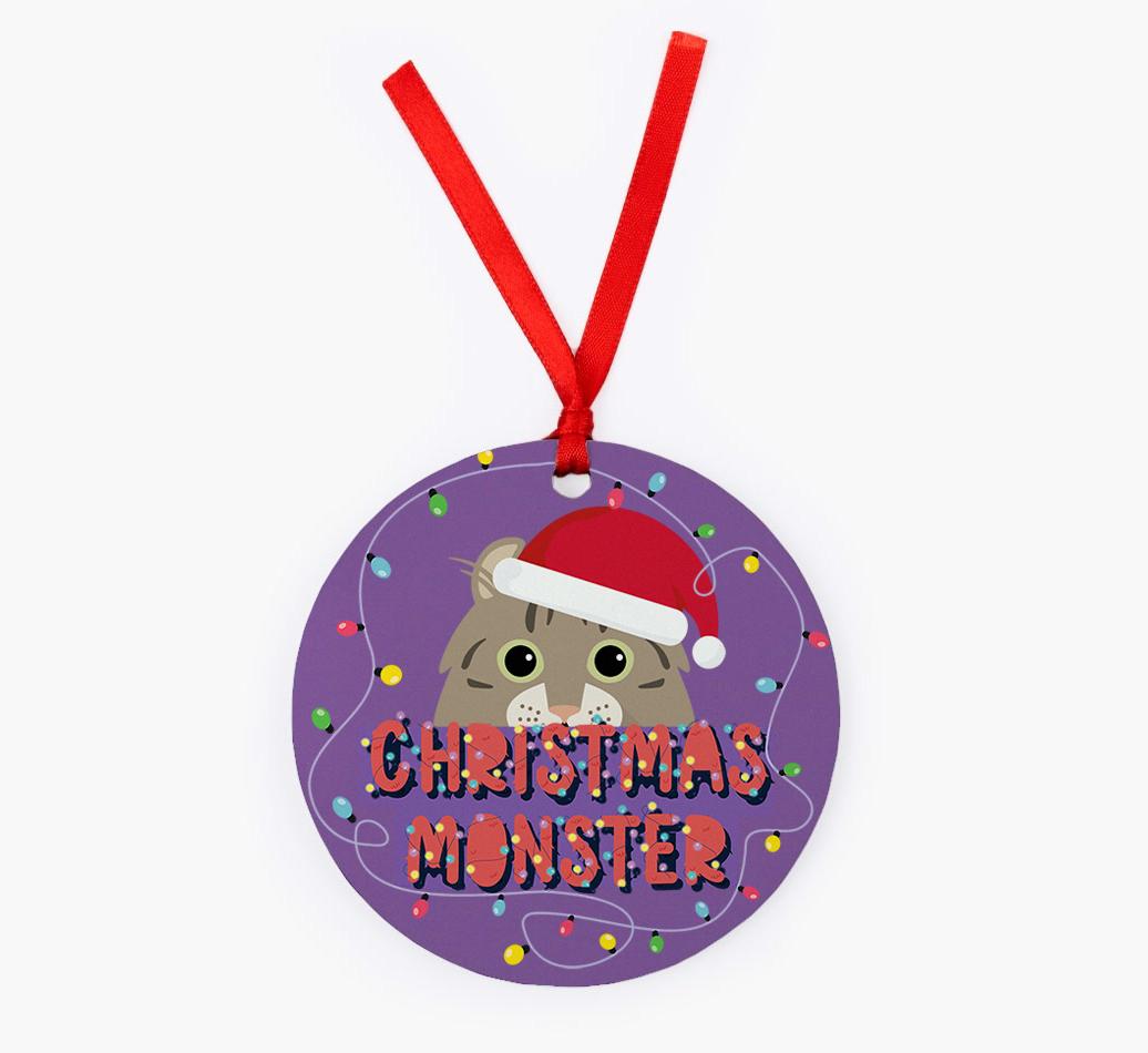 Christmas Monster: Personalised {breedCommonName} Christmas Decoration