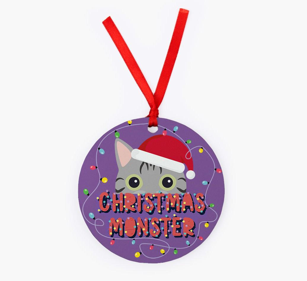 Christmas Monster: Personalised {breedCommonName} Christmas Decoration