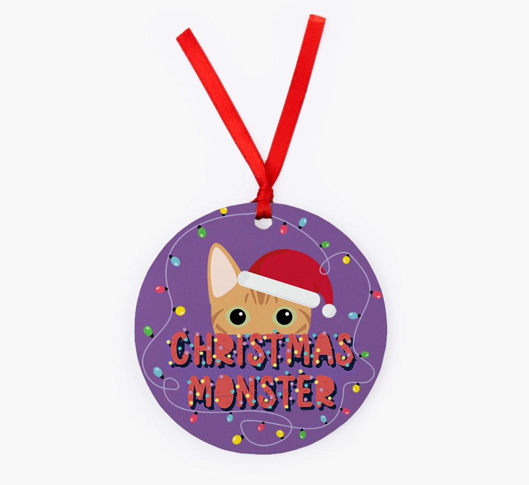 Christmas Monster: Personalised {breedCommonName} Christmas Decoration