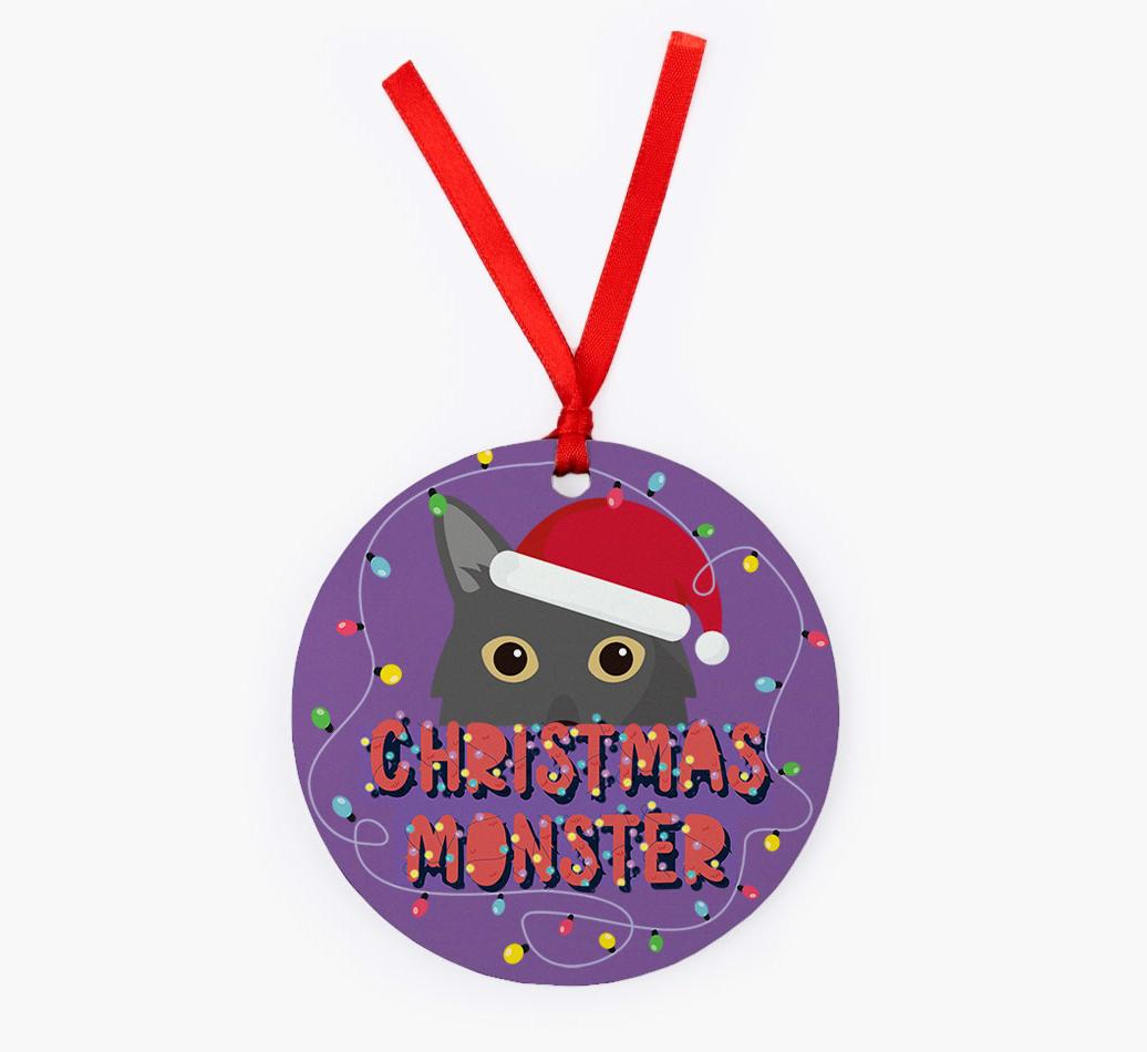 Christmas Monster: Personalised {breedCommonName} Christmas Decoration