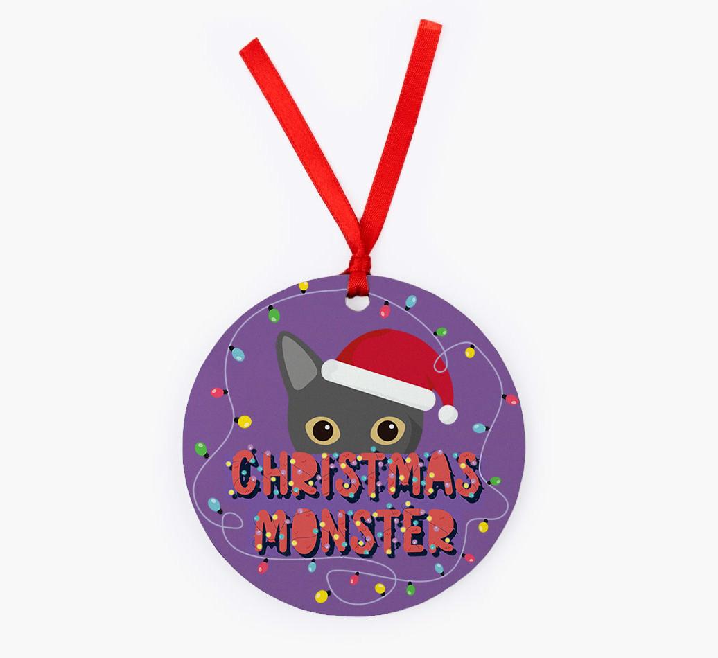 Christmas Monster: Personalised {breedCommonName} Christmas Decoration