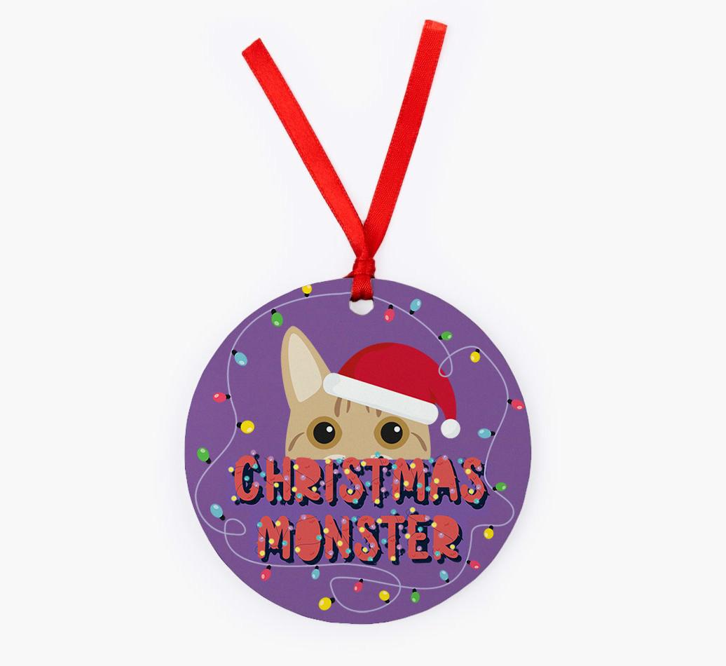 Christmas Monster: Personalised {breedCommonName} Christmas Decoration