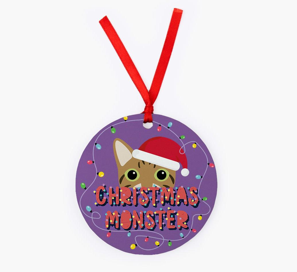 Christmas Monster: Personalised {breedCommonName} Christmas Decoration
