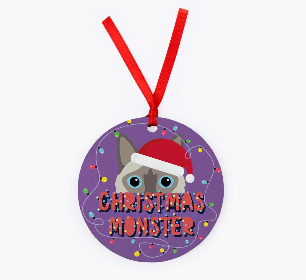 Christmas Monster: Personalised {breedCommonName} Christmas Decoration