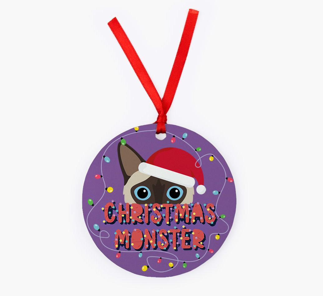 Christmas Monster: Personalised {breedCommonName} Christmas Decoration