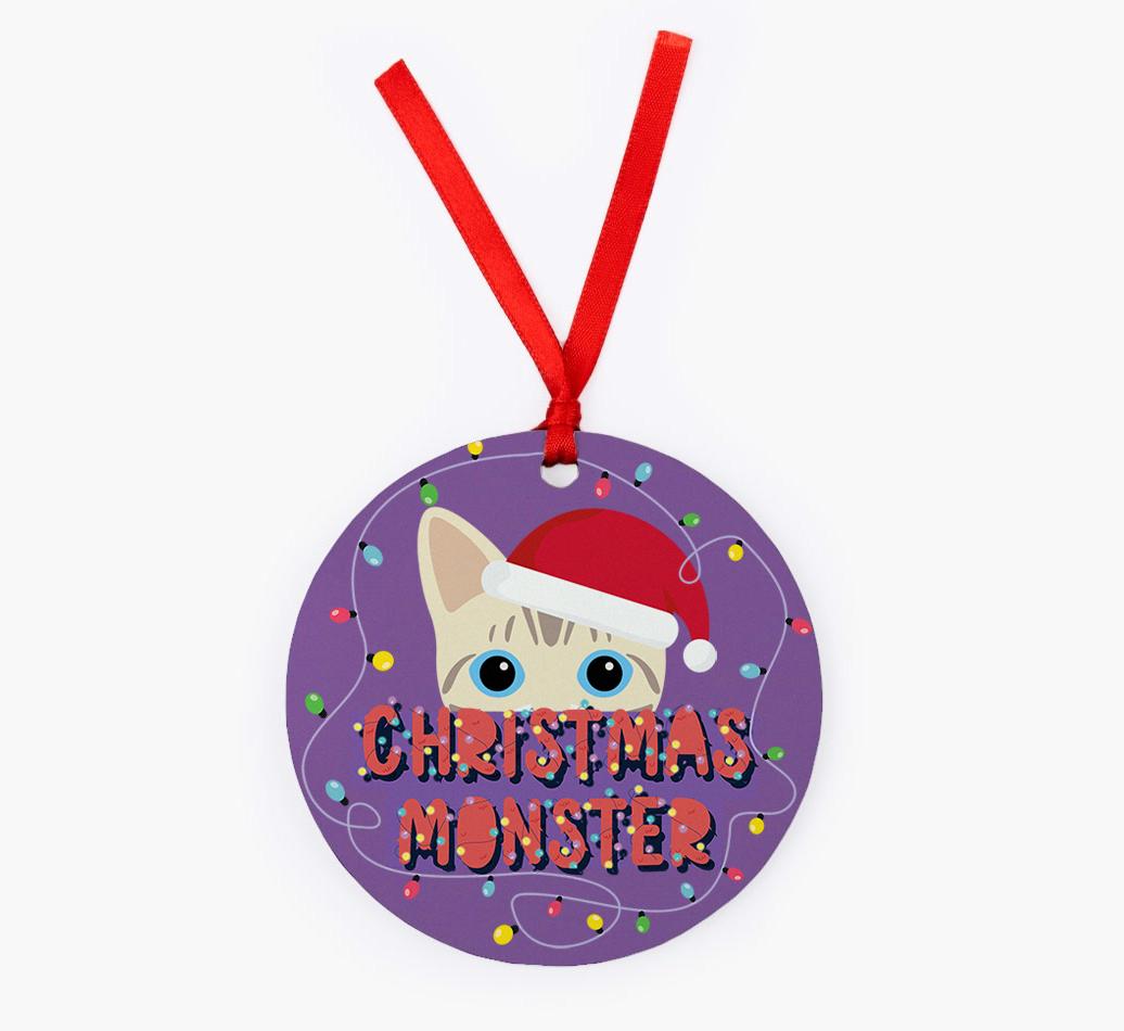 Christmas Monster: Personalised {breedCommonName} Christmas Decoration
