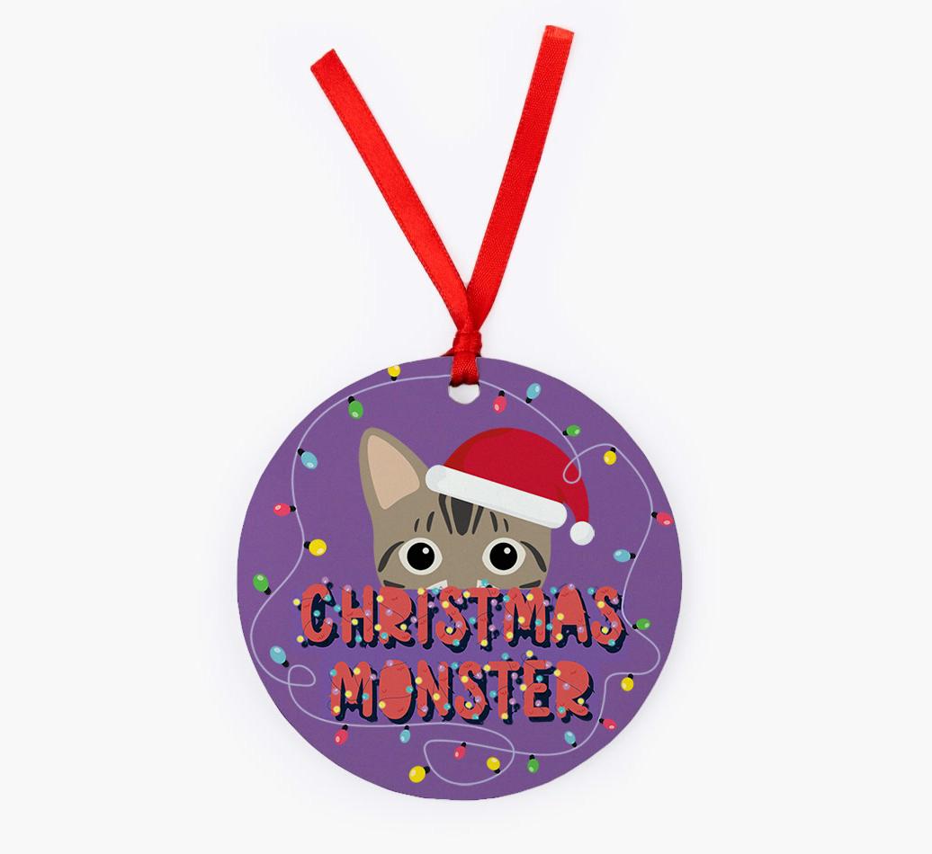 Christmas Monster: Personalised {breedCommonName} Christmas Decoration