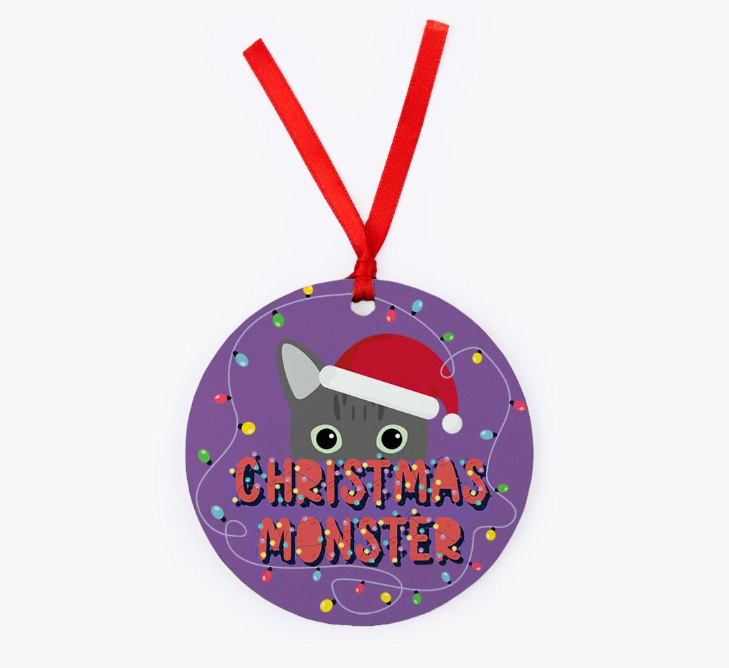 Christmas Monster: Personalised {breedCommonName} Christmas Decoration