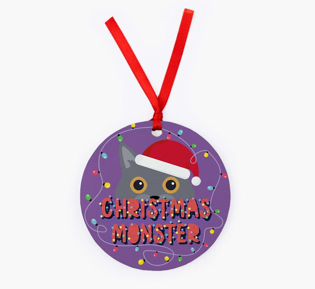 Christmas Monster: Personalised {breedCommonName} Christmas Decoration