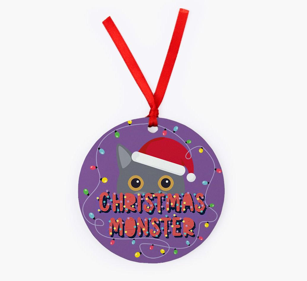 Christmas Monster: Personalised {breedCommonName} Christmas Decoration