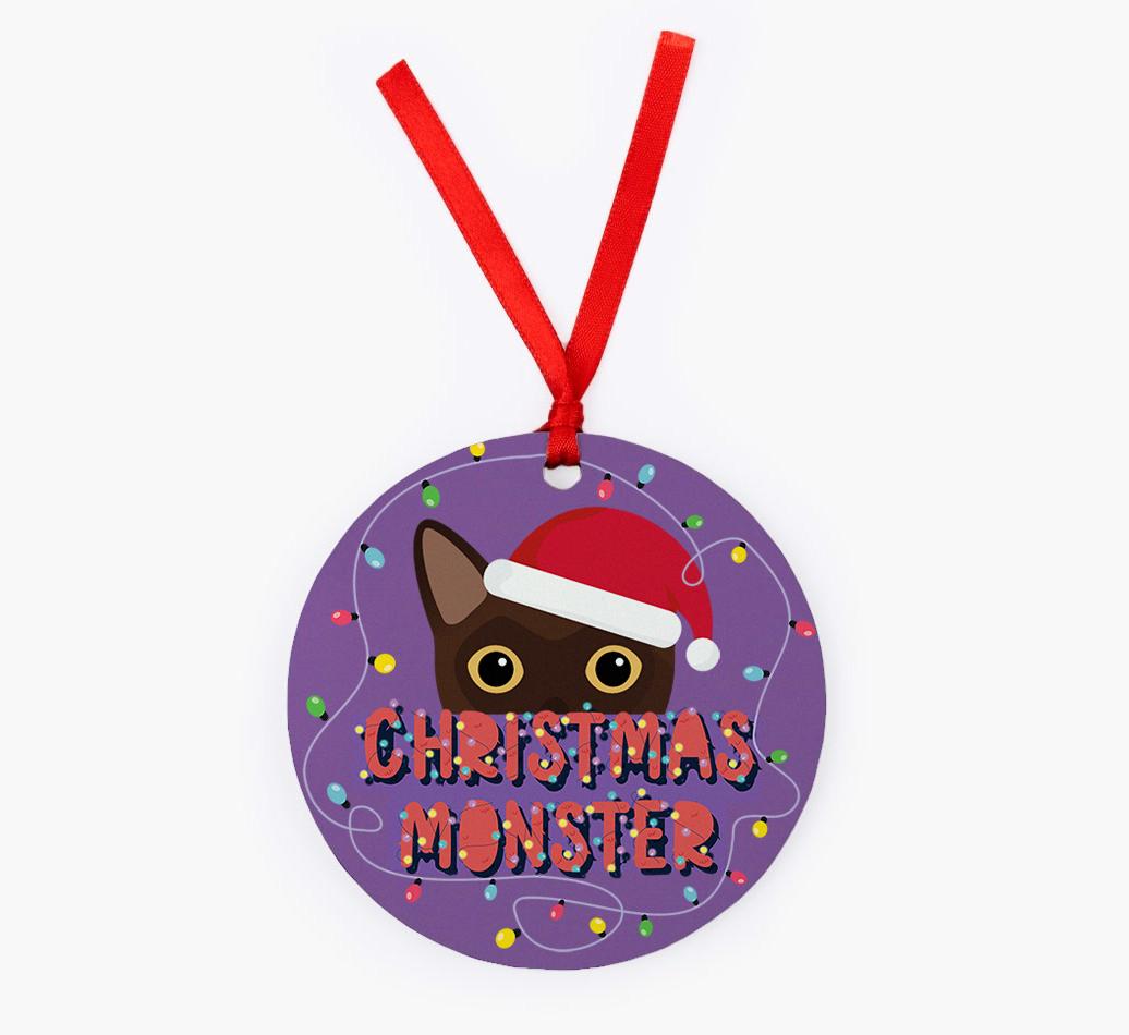 Christmas Monster: Personalised {breedCommonName} Christmas Decoration