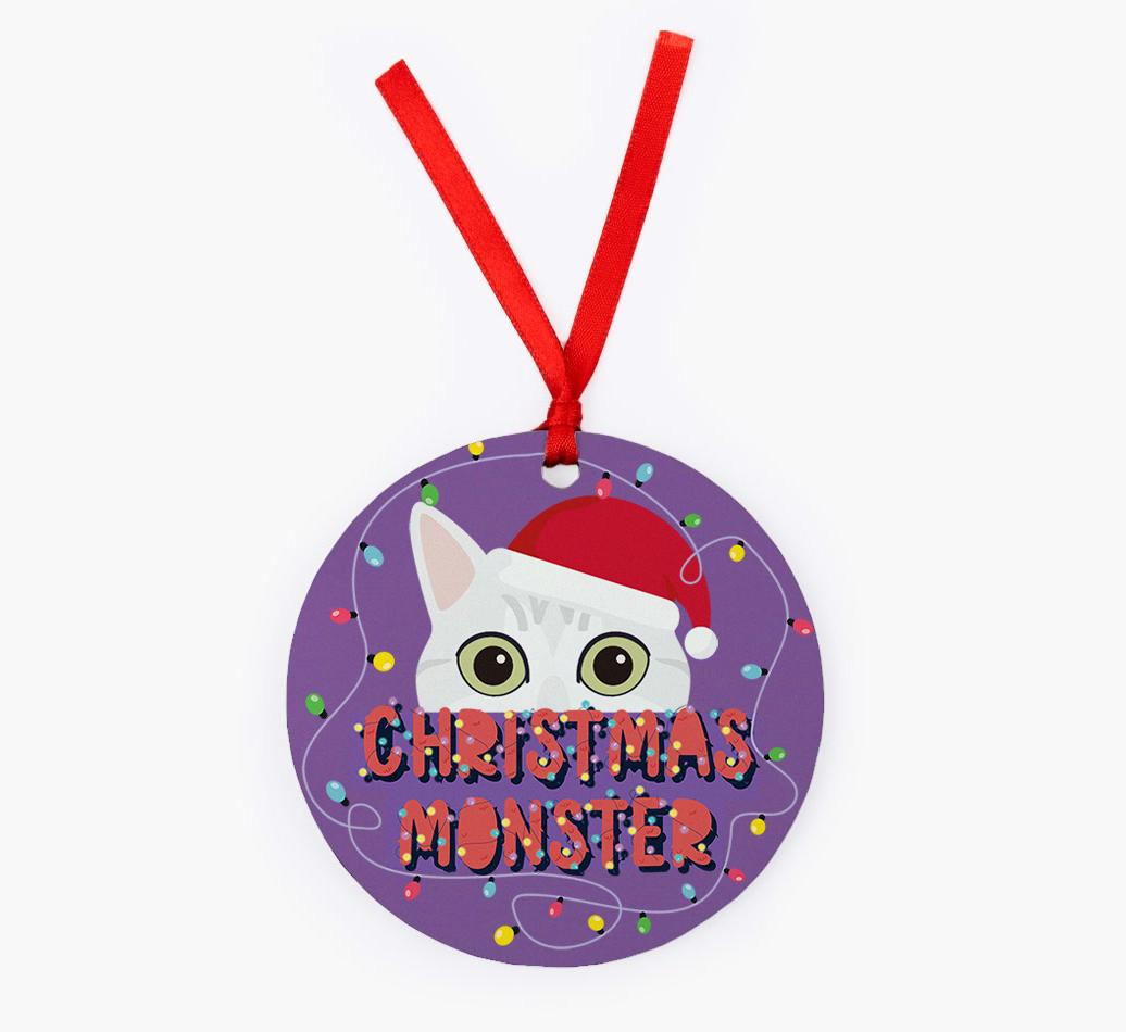 Christmas Monster: Personalised {breedCommonName} Christmas Decoration
