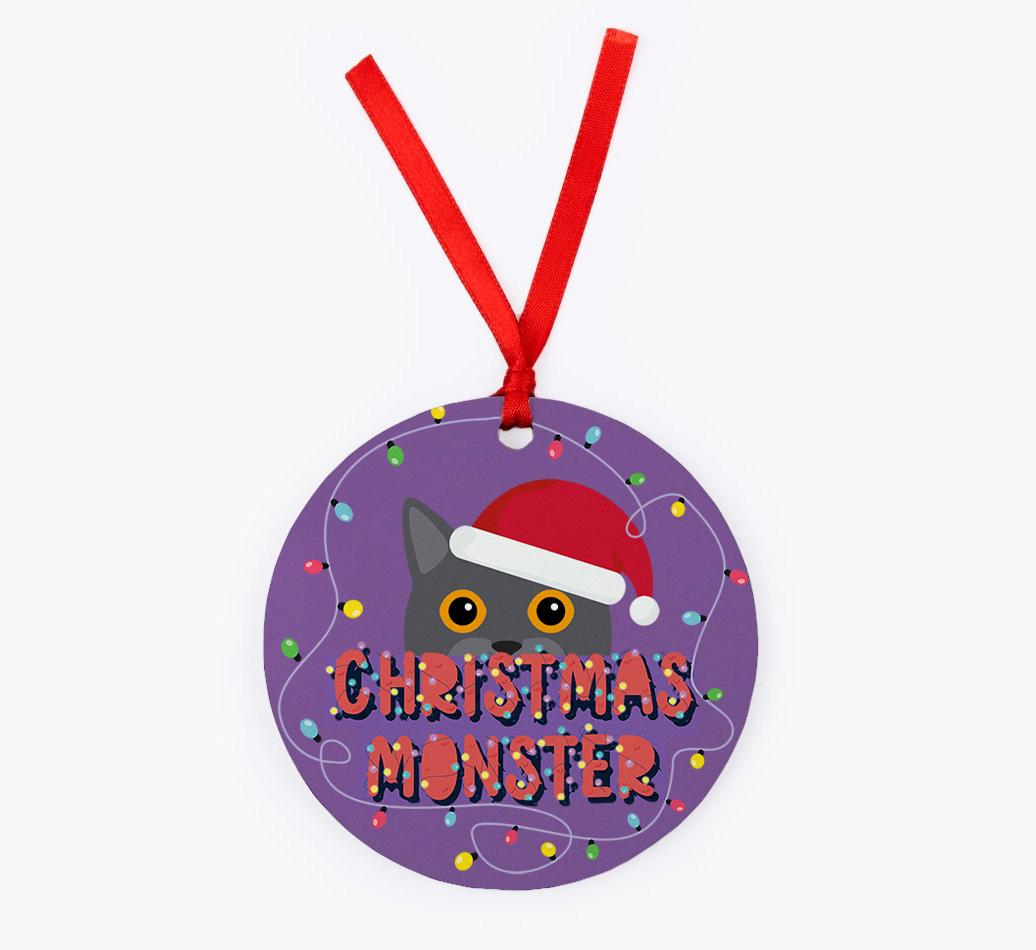 Christmas Monster: Personalised {breedCommonName} Christmas Decoration