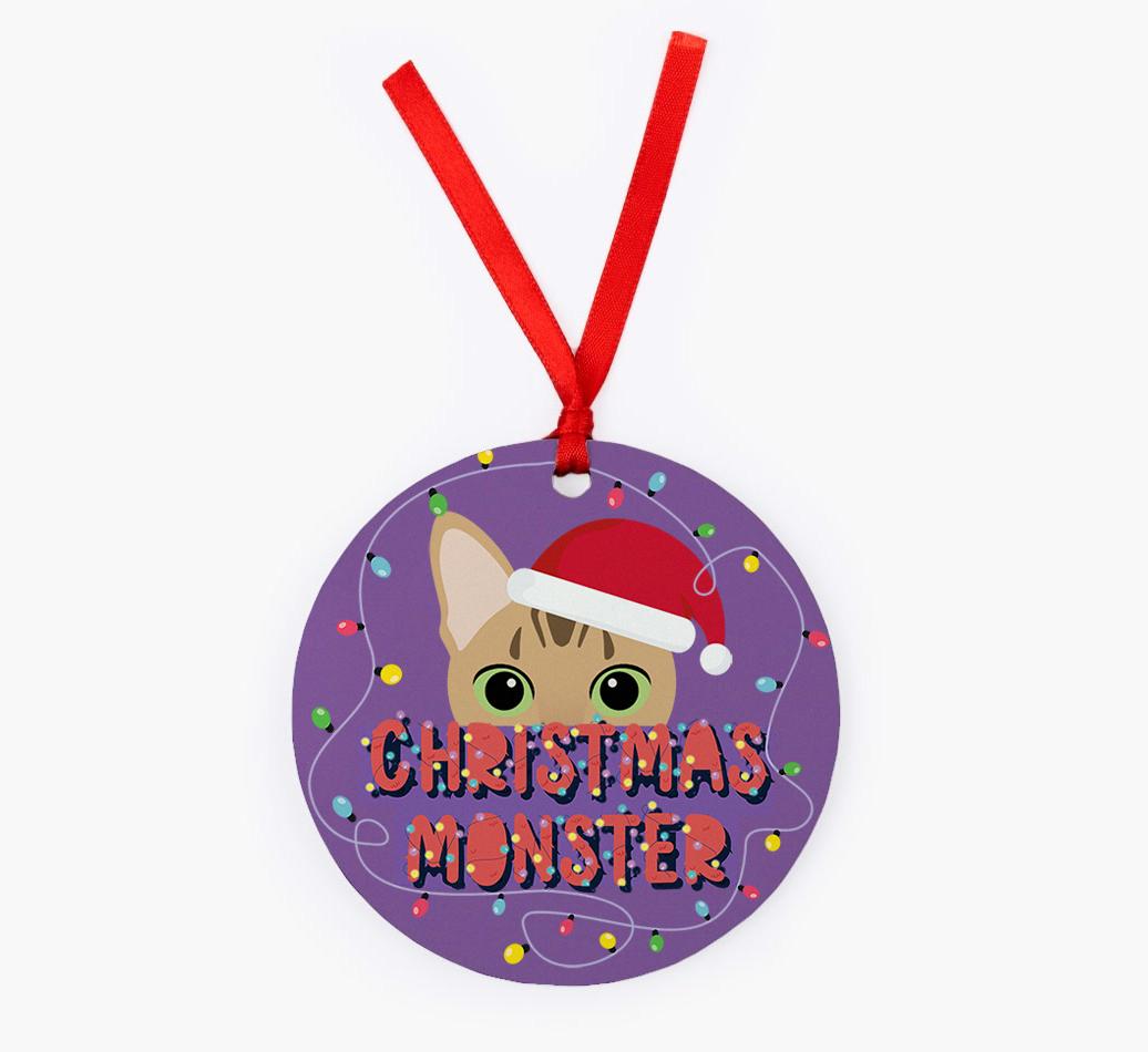 Christmas Monster: Personalised {breedCommonName} Christmas Decoration