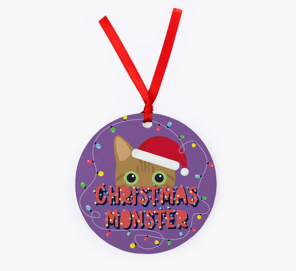 Christmas Monster: Personalised {breedCommonName} Christmas Decoration