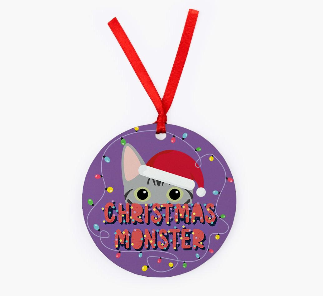 Christmas Monster: Personalised {breedCommonName} Christmas Decoration