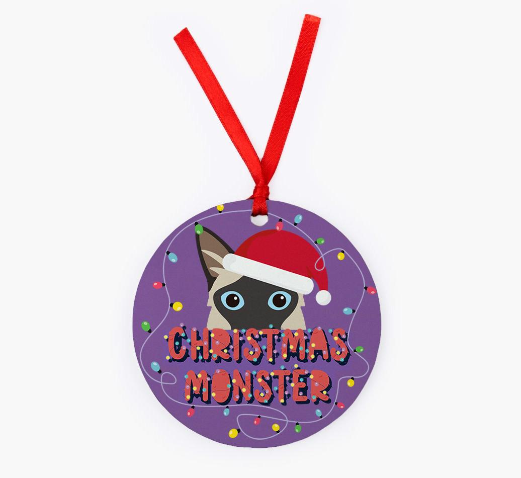 Christmas Monster: Personalised {breedCommonName} Christmas Decoration
