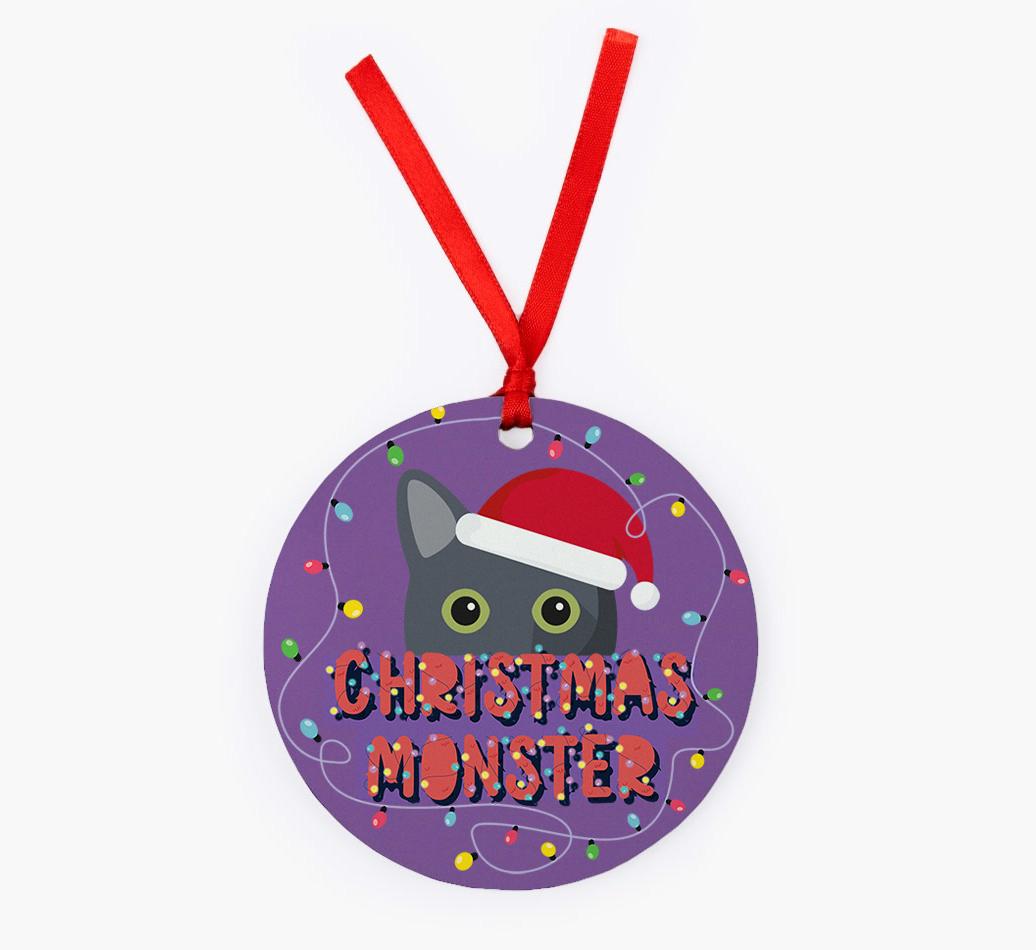 Christmas Monster: Personalised {breedCommonName} Christmas Decoration