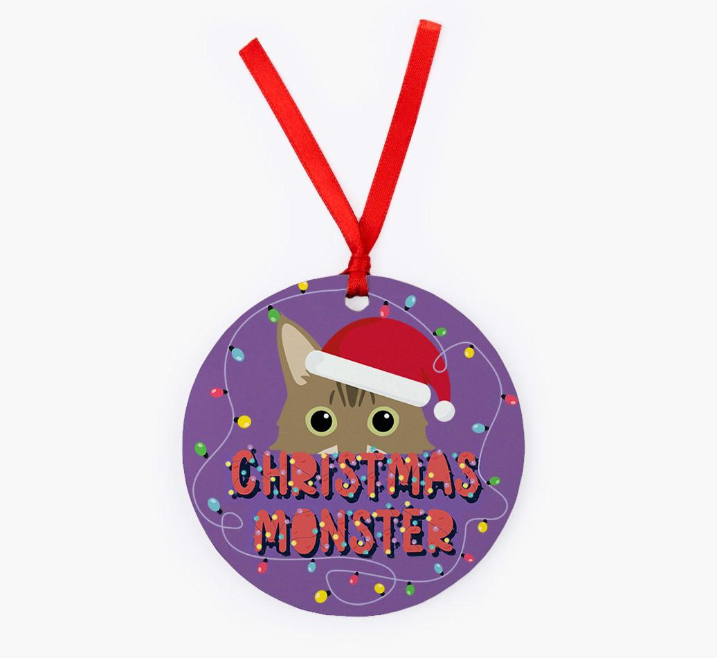 Christmas Monster: Personalised {breedCommonName} Christmas Decoration