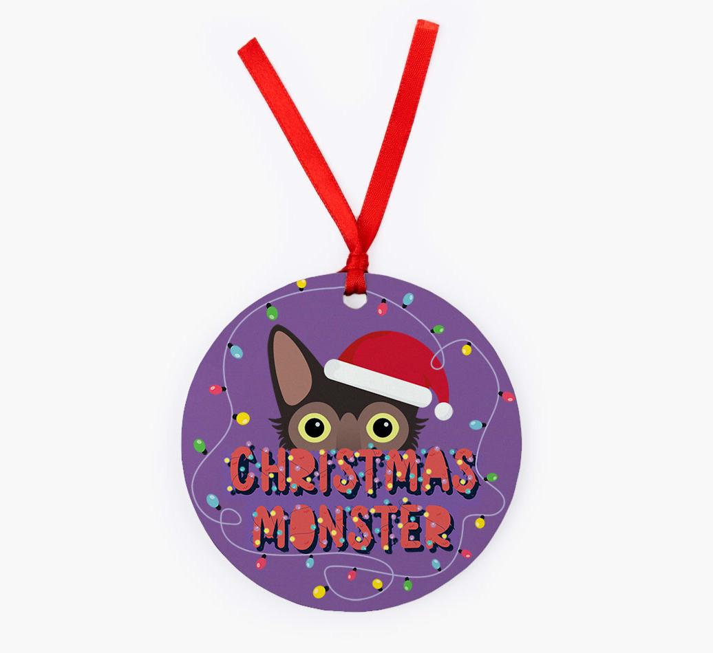 Christmas Monster: Personalised {breedCommonName} Christmas Decoration