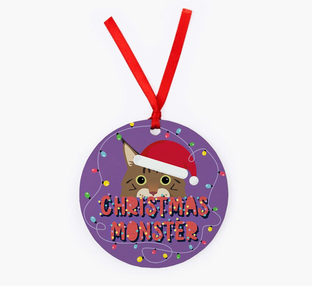 Christmas Monster: Personalised {breedCommonName} Christmas Decoration