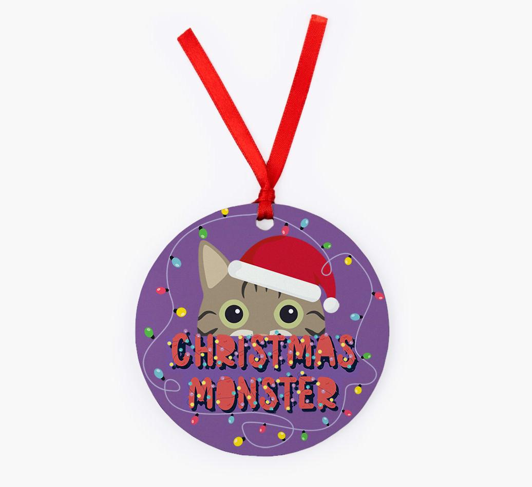 Christmas Monster: Personalised {breedCommonName} Christmas Decoration