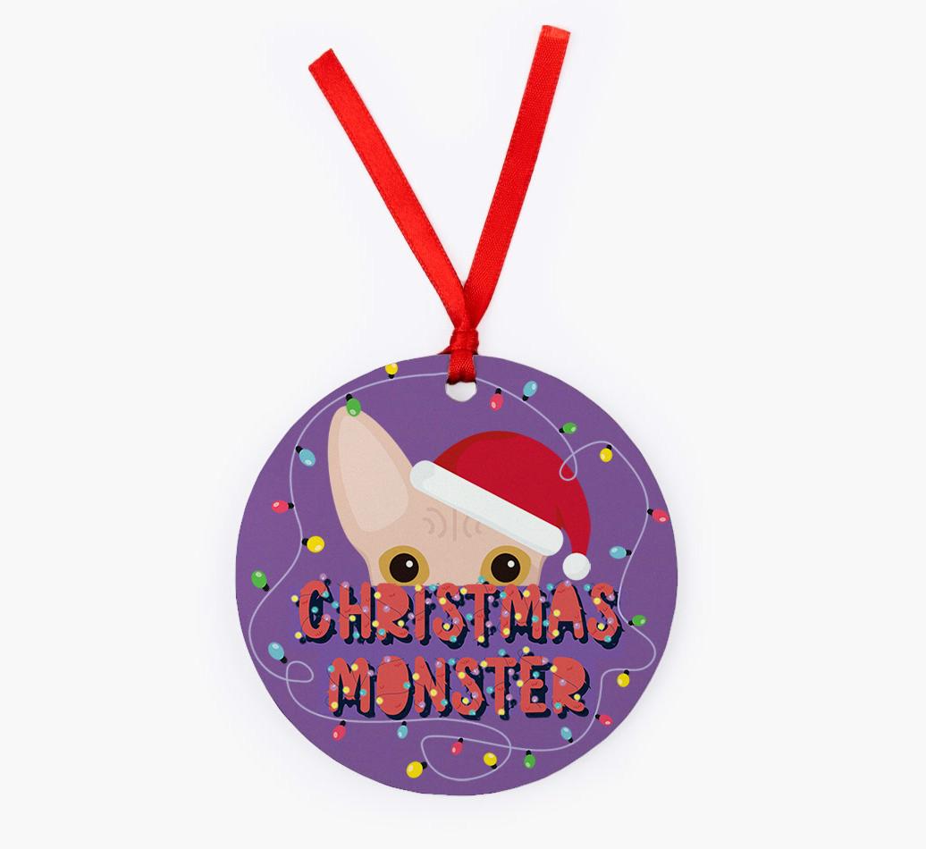 Christmas Monster: Personalised {breedCommonName} Christmas Decoration
