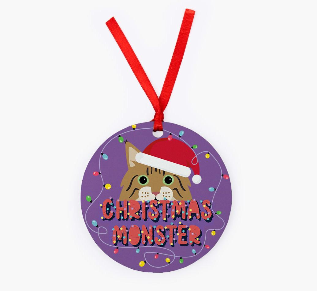 Christmas Monster: Personalised {breedCommonName} Christmas Decoration