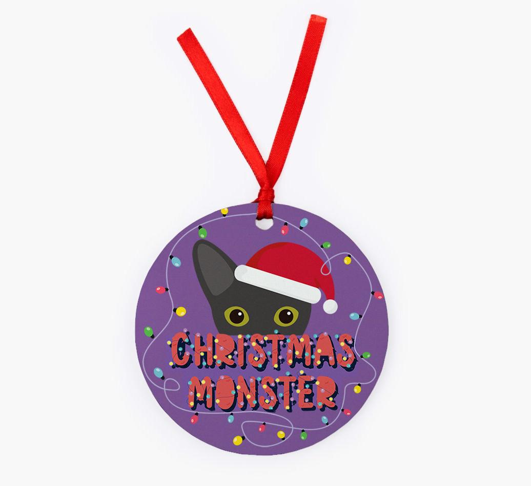 Christmas Monster: Personalised {breedCommonName} Christmas Decoration